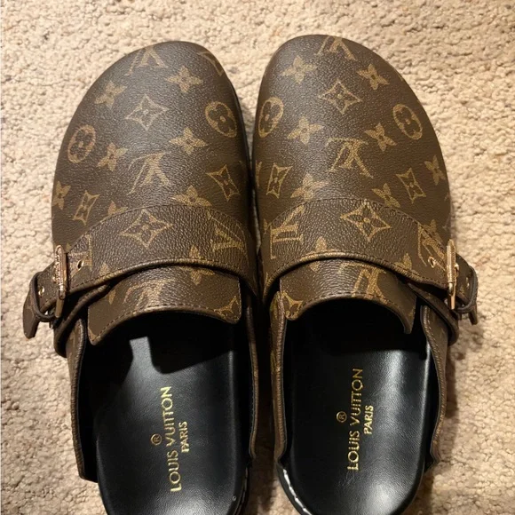 Louis Vuitton Brown Monogram Loafers - Picture 1 of 5